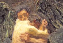 Rhythmen im Reigen der Gottesbegegnung Oluf Hartmann: Jakobs Ringen mit dem Engel (Detail), 1907. Bild: akg