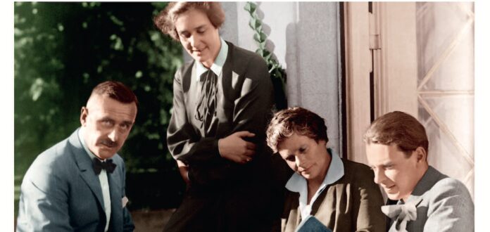 Thomas und Katia Mann sowie ihre Ältesten Erika und Klaus 1931 (Ausschnitt). Foto: akg