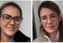 Hoffnung bleibt – auch wenn Licht ausgeht Carina Ines Schmidt und Liudmila Schnabel beim GAW-Jubiläum. Fotos: Borée